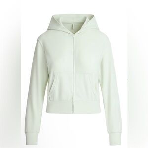 SKIMS Cotton Jersey Zip-up SPEARMINT, NWT Sz Sm
